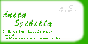 anita szibilla business card